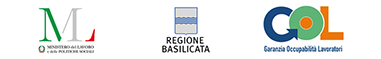 Loghi istituzionali Ministero del Lavoro e delle Politiche Sociali e Regione Basilicata Programma GOL